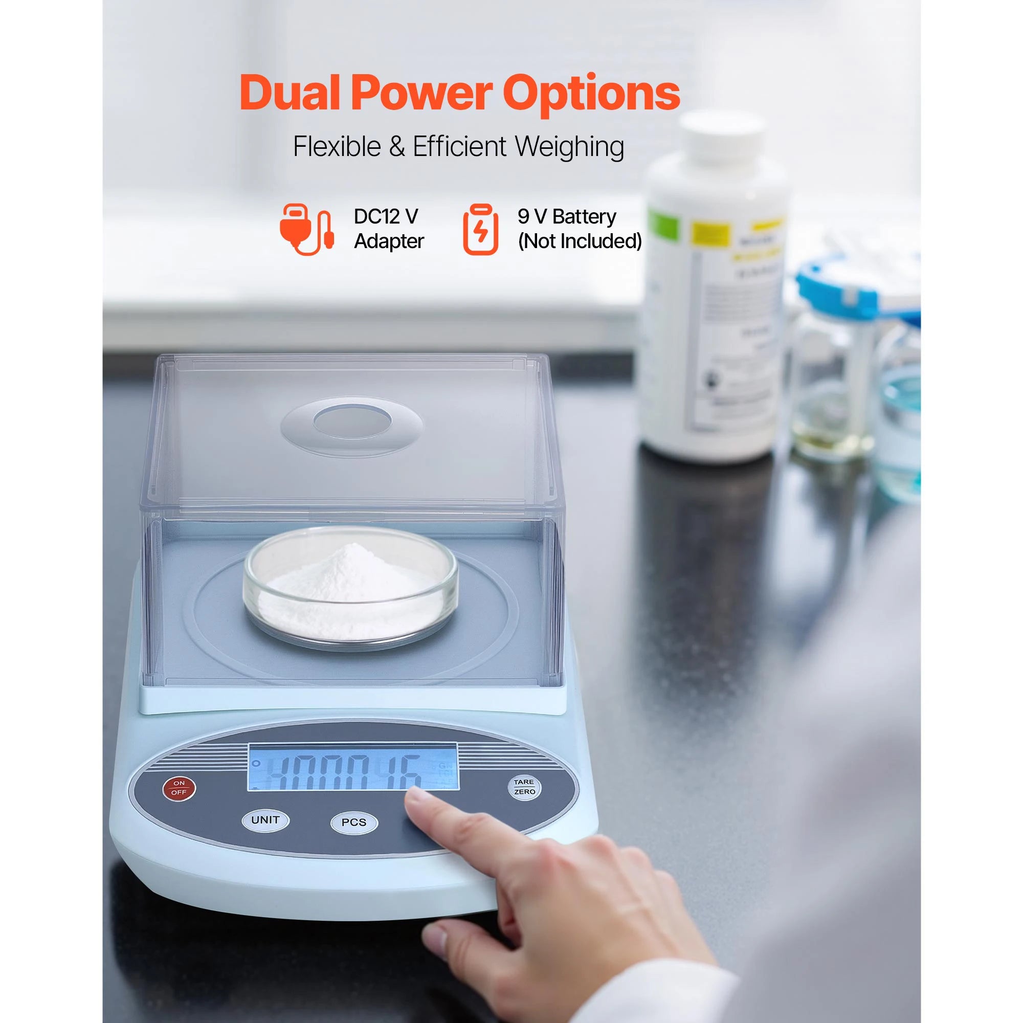 High Precision Analytical Balance 0.001g with Draft Shield