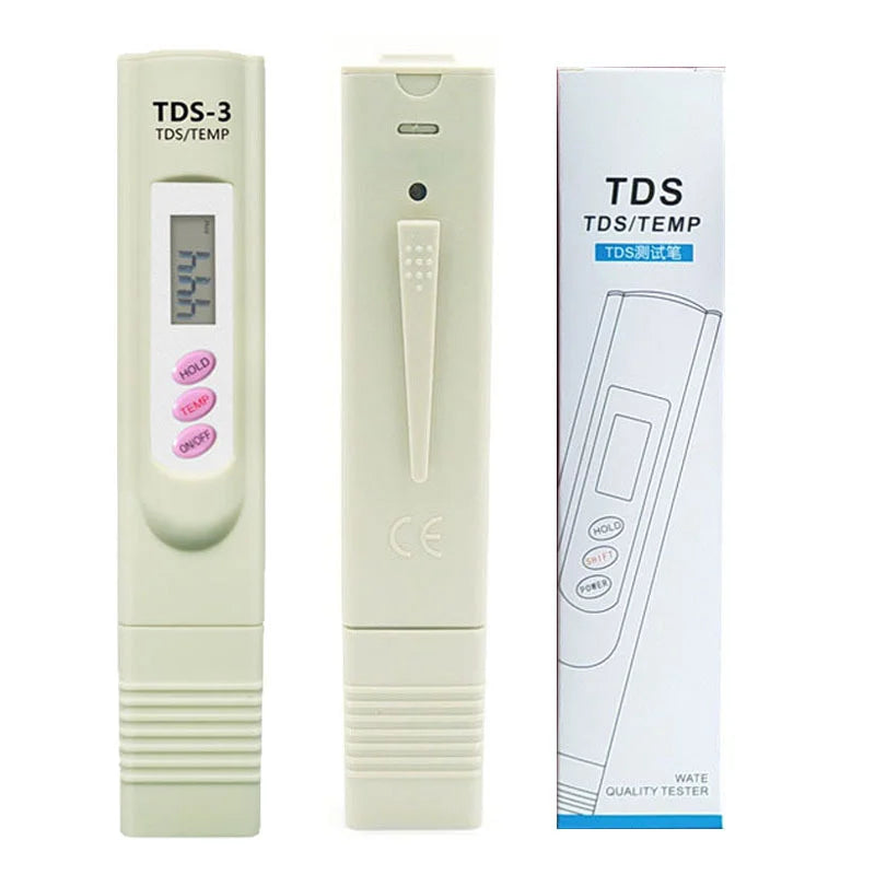 Testeur d'eau numérique TDS portatif Stylo de test d'eau Analyseur de qualité de l'eau Vérification de la pureté de l'eau Mesure 0-9999 PPM