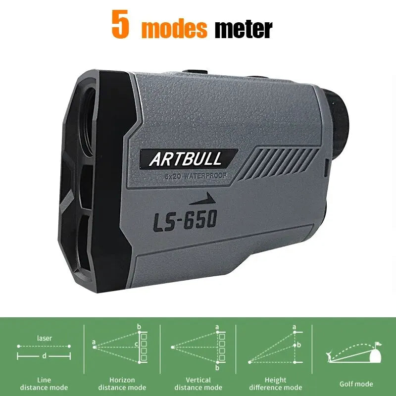 Laserafstandsmeter met helling- en vlagvergrendeling modus