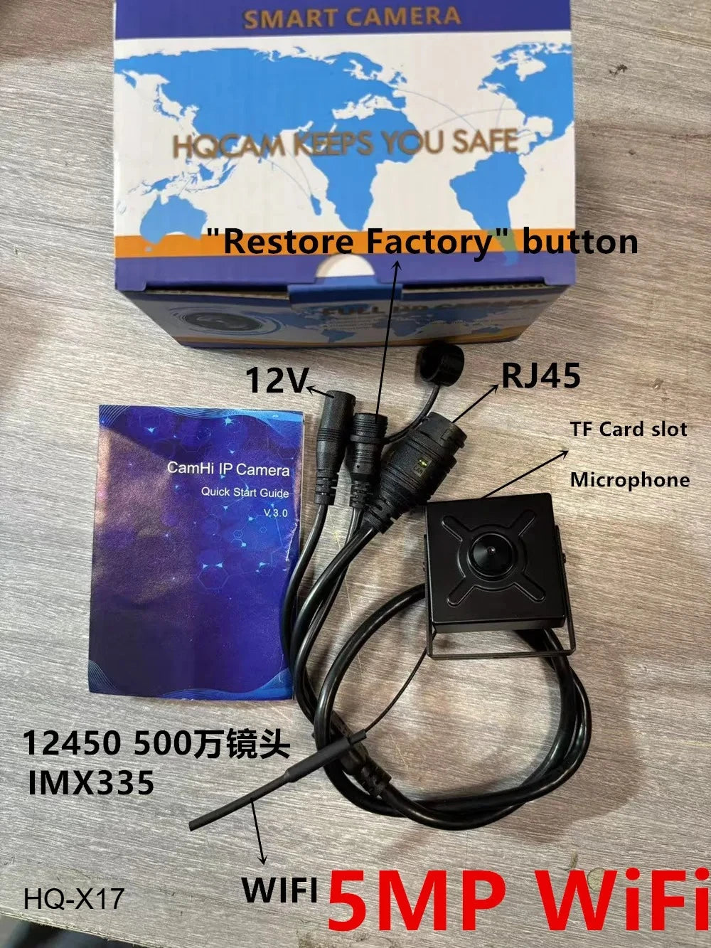 5MP 1080P Mini WiFi IP Security Camera with Audio and Micro SD Slot