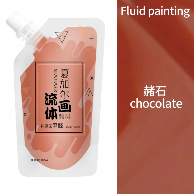 100ml Multi-farvet Flydende Akrylmaling Taske