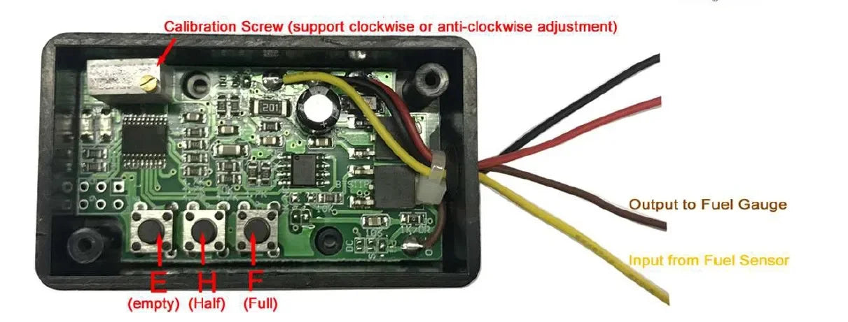 Ohm-bereikomzetter brandstofmeter interface module