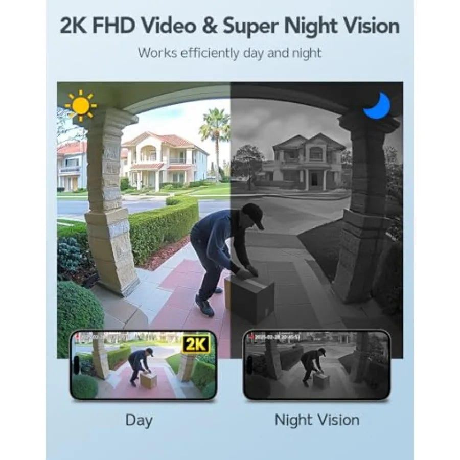 Battery Doorbell with 180° Head-to-Toe Video and Live View