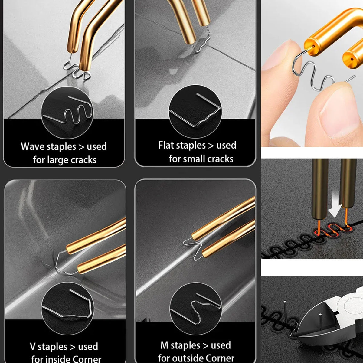 Hot-Stapler Plastic Repair Staples, Multi-Pack