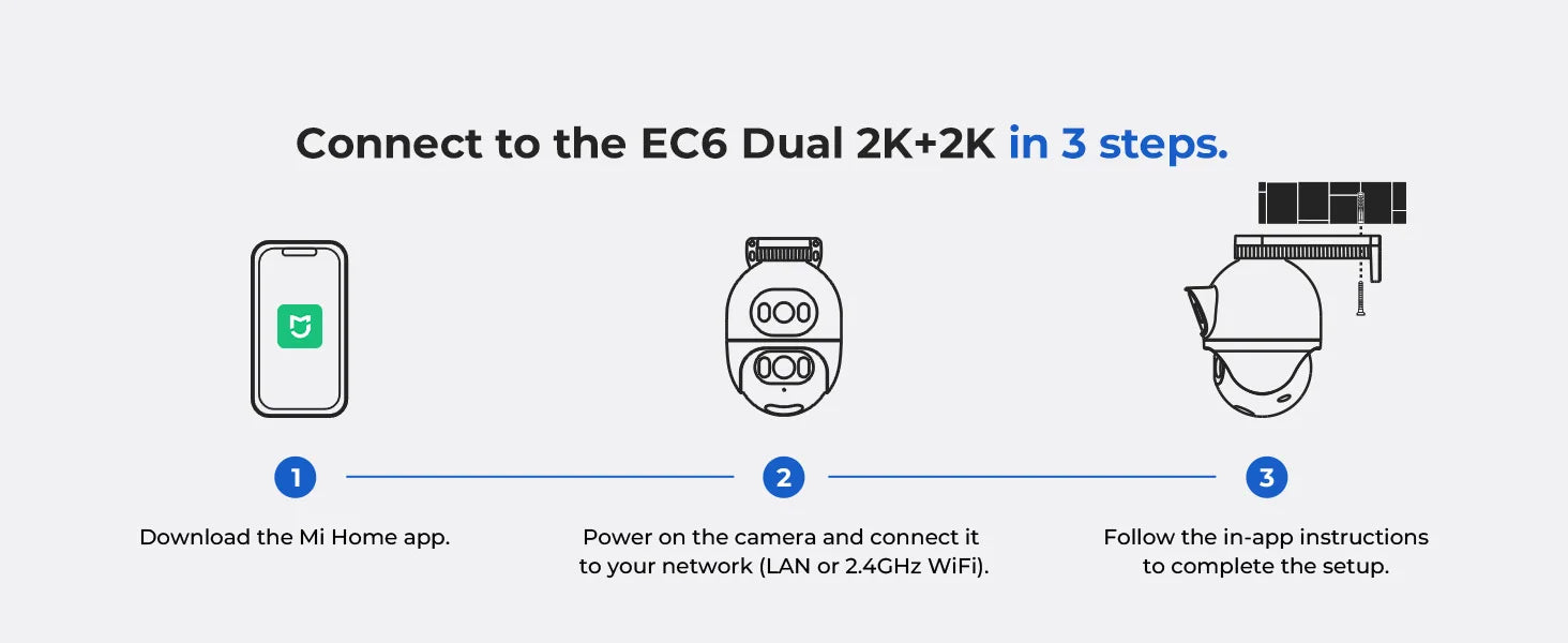 IMILAB EC6 Dual Outdoor 2K PTZ Security Camera