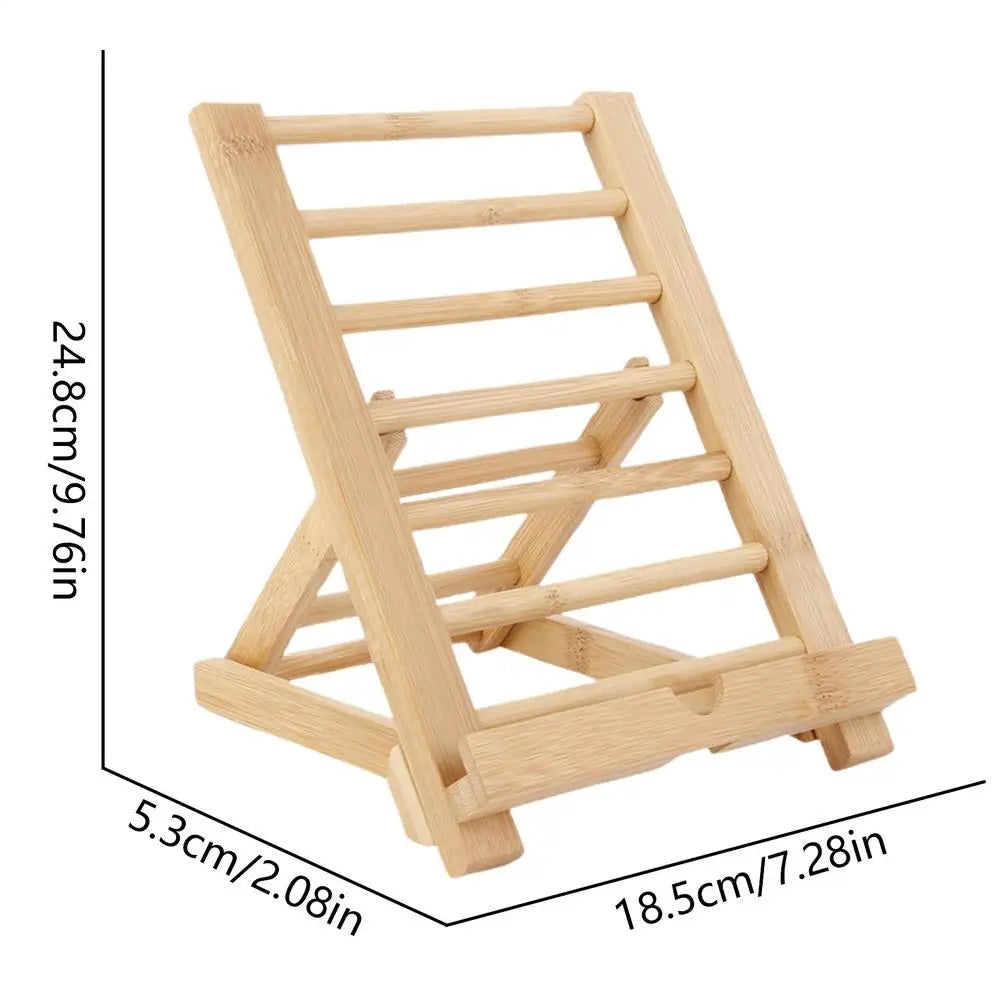 Adjustable Wooden Book and Tablet Stand