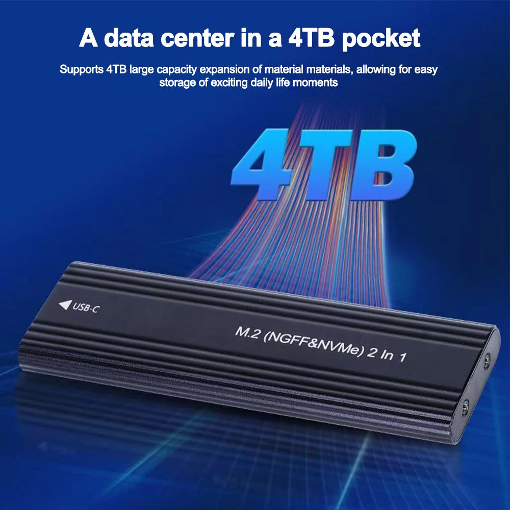 M.2 SSD USB Enclosure - NVMe and SATA Options