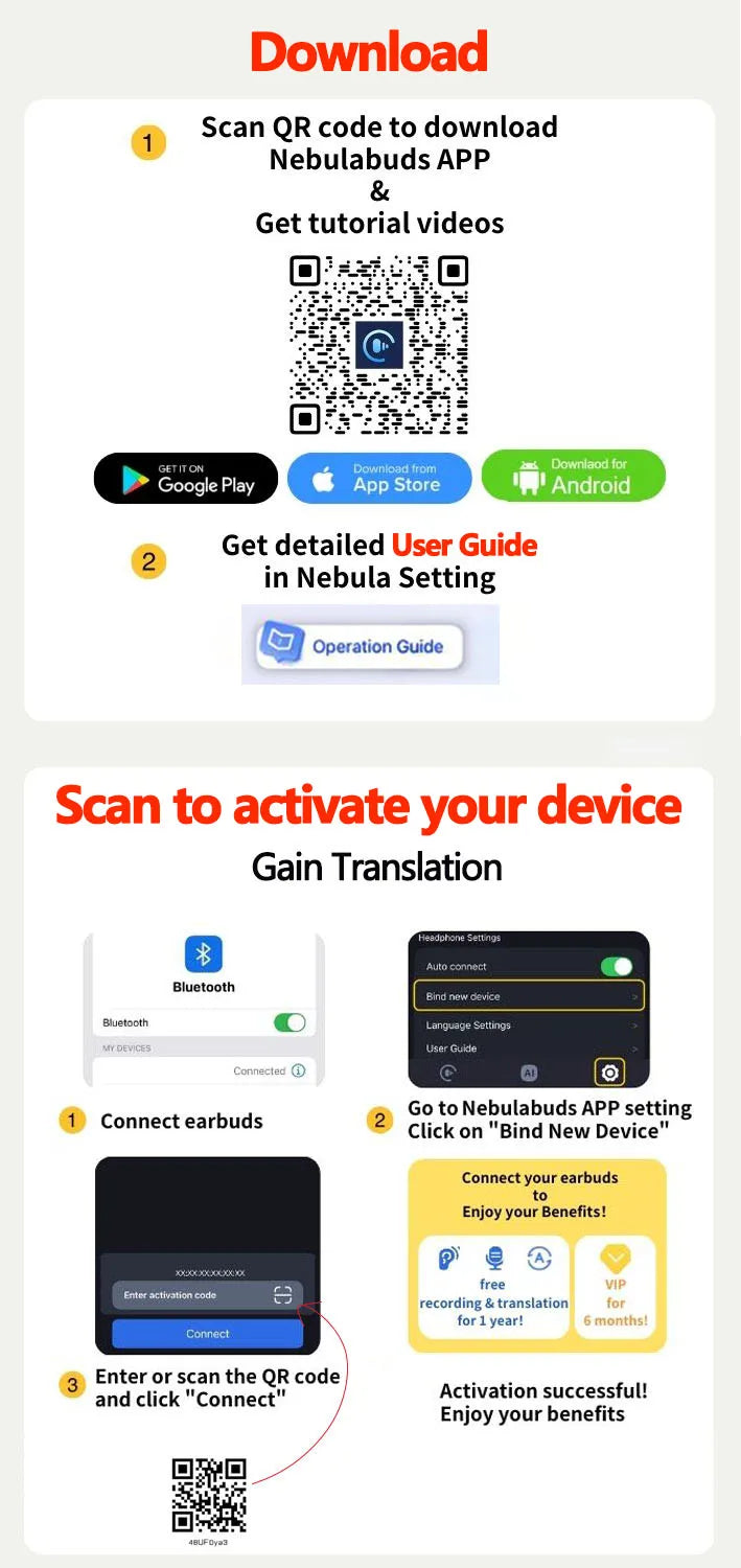 Lenovo LP49 AI Translation Headphones Wireless Bluetooth 5.4 Noise Reduction HD Call Earbuds Office Travel Real Time Translation 