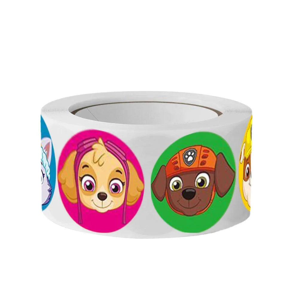 New 500PCS Paw Patrol Children's Cartoon Stickers Cute Kids Stationery Supplies School Teacher Supplies Reward Sticker Toys Gift 