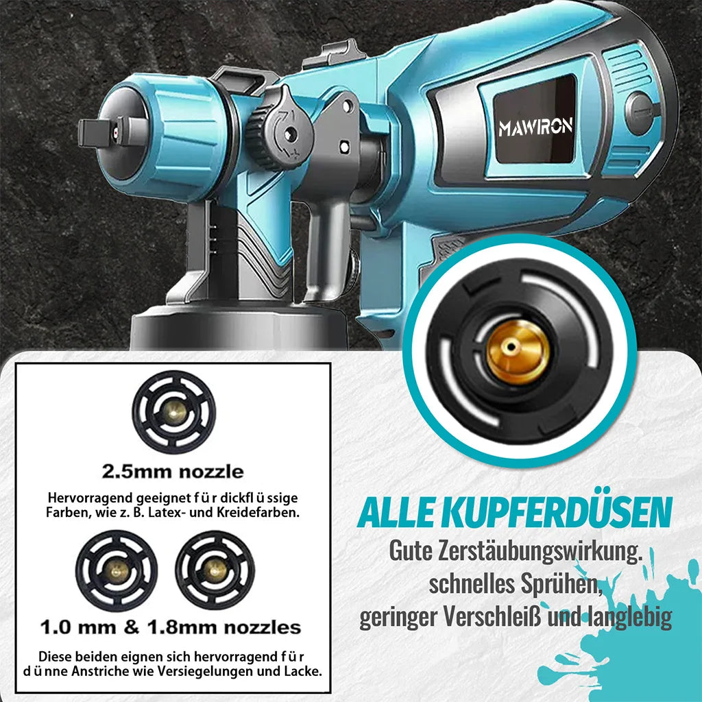 Bezdrôtový striekací pištoľ kompatibilný s batériou Makita