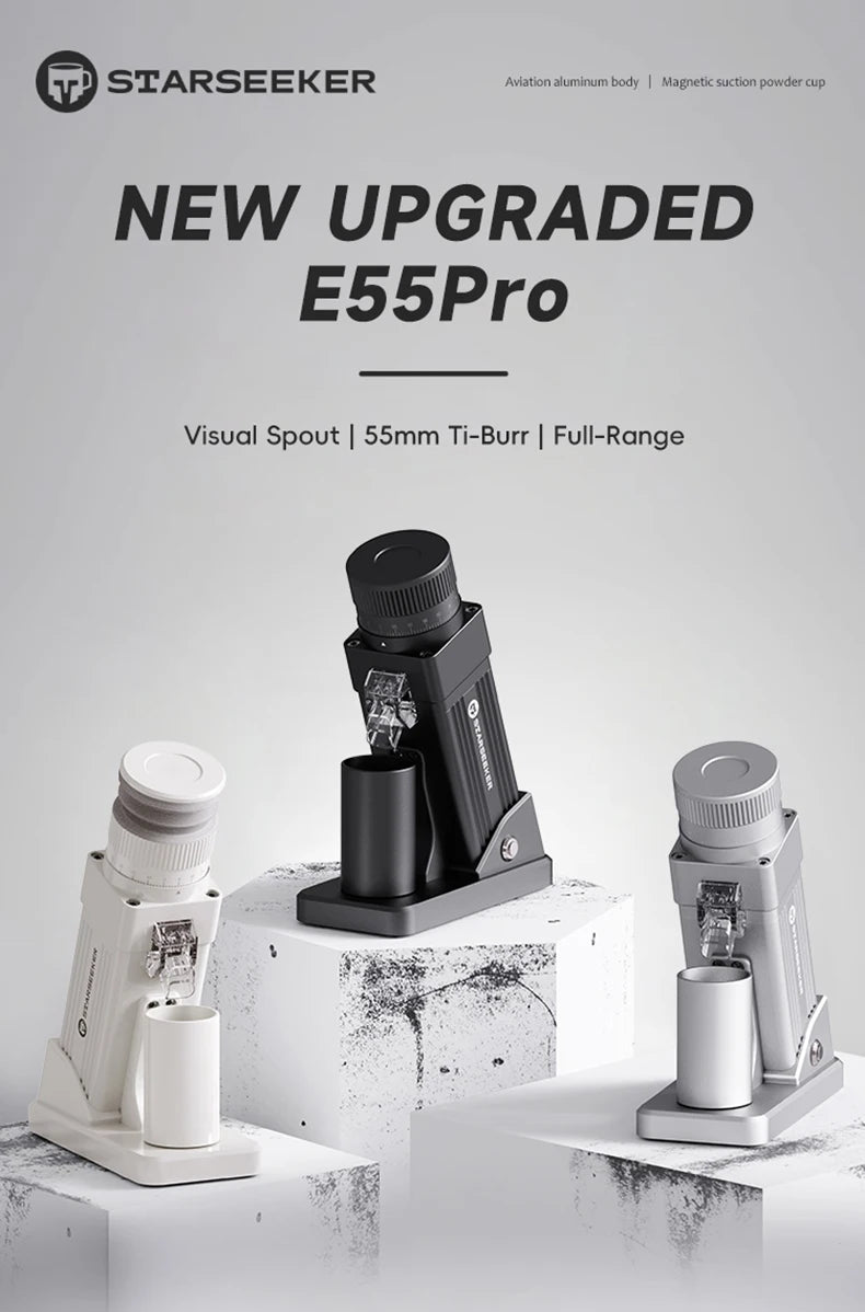 STARSEEKER E55Pro Ηλεκτρικός Μύλος Καφέ 55MM Τιτανίου Κόφτης