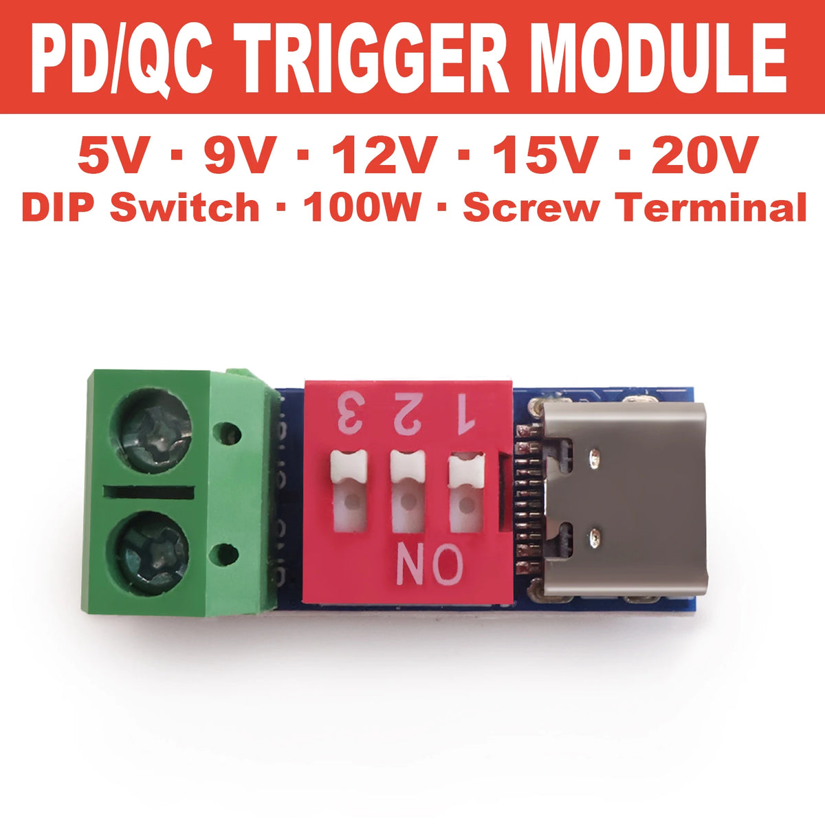 Justerbar USB-C PD triggermodul