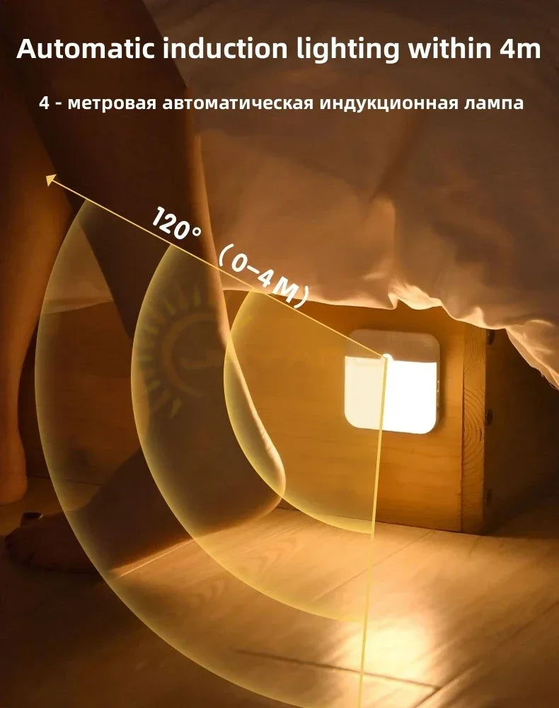 Презареждаема магнитна инфрачервена нощна светлина за сензор за движение