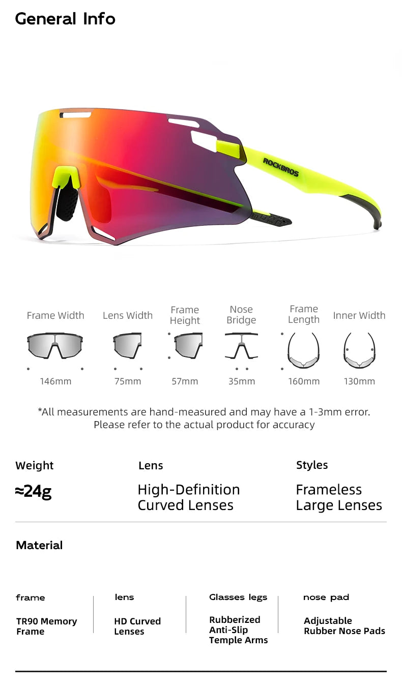 Photochromic Cycling Glasses with TR90 Frame