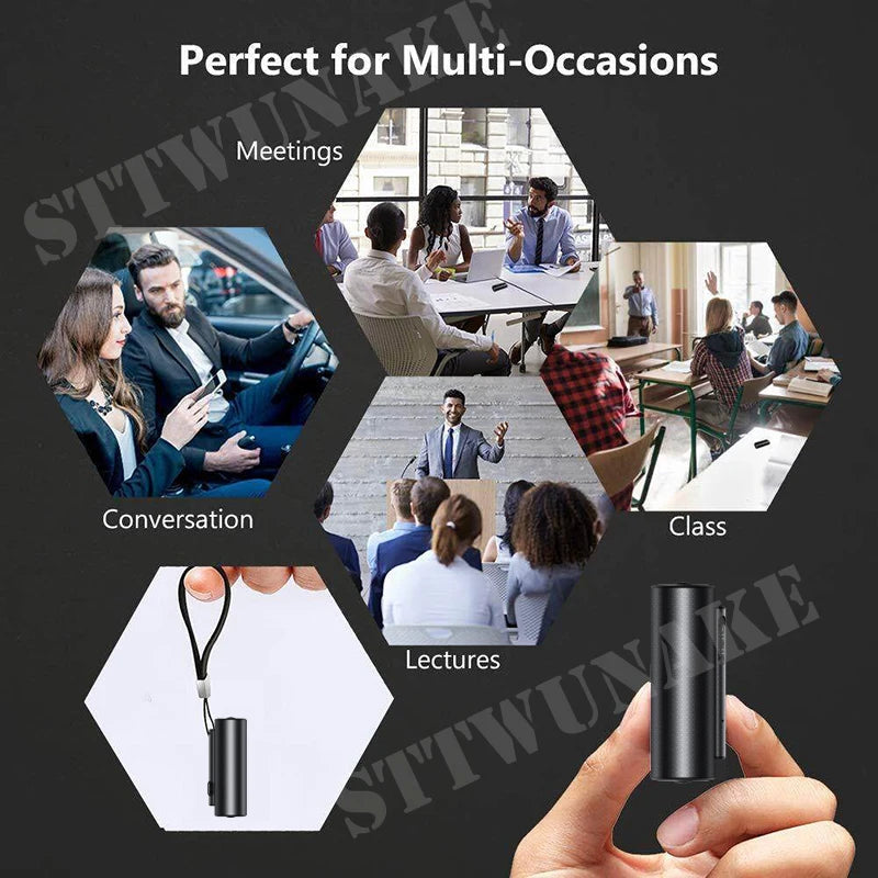 500 Hours Time Mini Voice Activated Recorder Built-in Magnet Small Digital Audio Recording Device Sound Dictaphone STTWUNAKE 