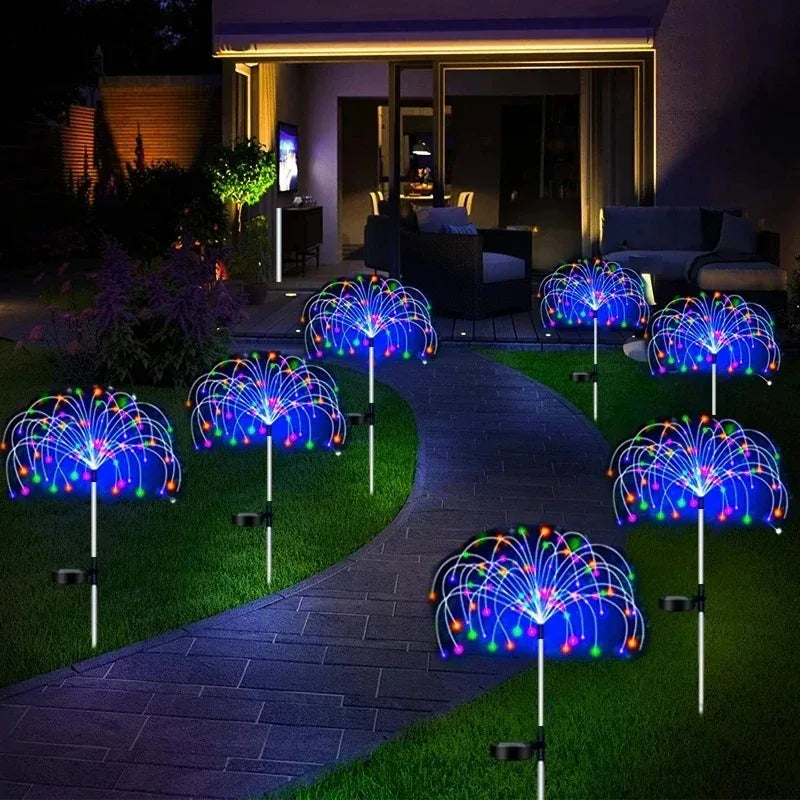 Solar Firework-Style Garden Light, Colour/LED Options