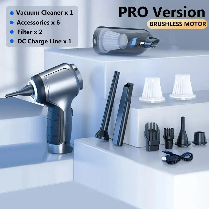 Wireless Car Vacuum Cleaner Strong Cordless Cleaner Suction Handheld Auto Vacuum Home&Car Dual Use MiniVacuum Cleaner Appliance 