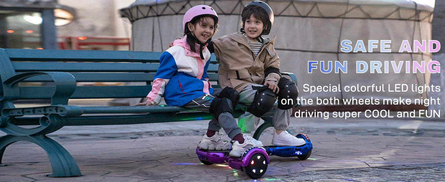 RCB Hoverboard s Bluetooth reproduktorem a LED světly