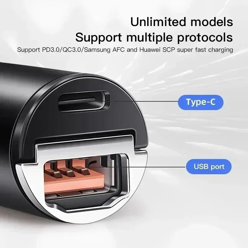 USB-C PD Car Charger for 12V and 24V Vehicles