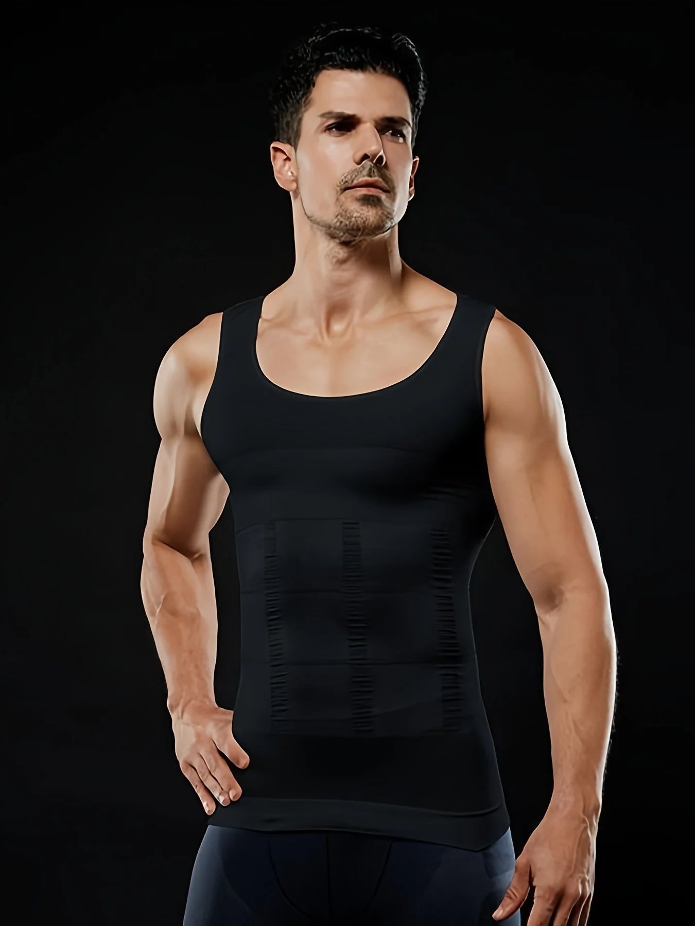 Men's Compression Body Shaper Tank Top, Slimming Vest 