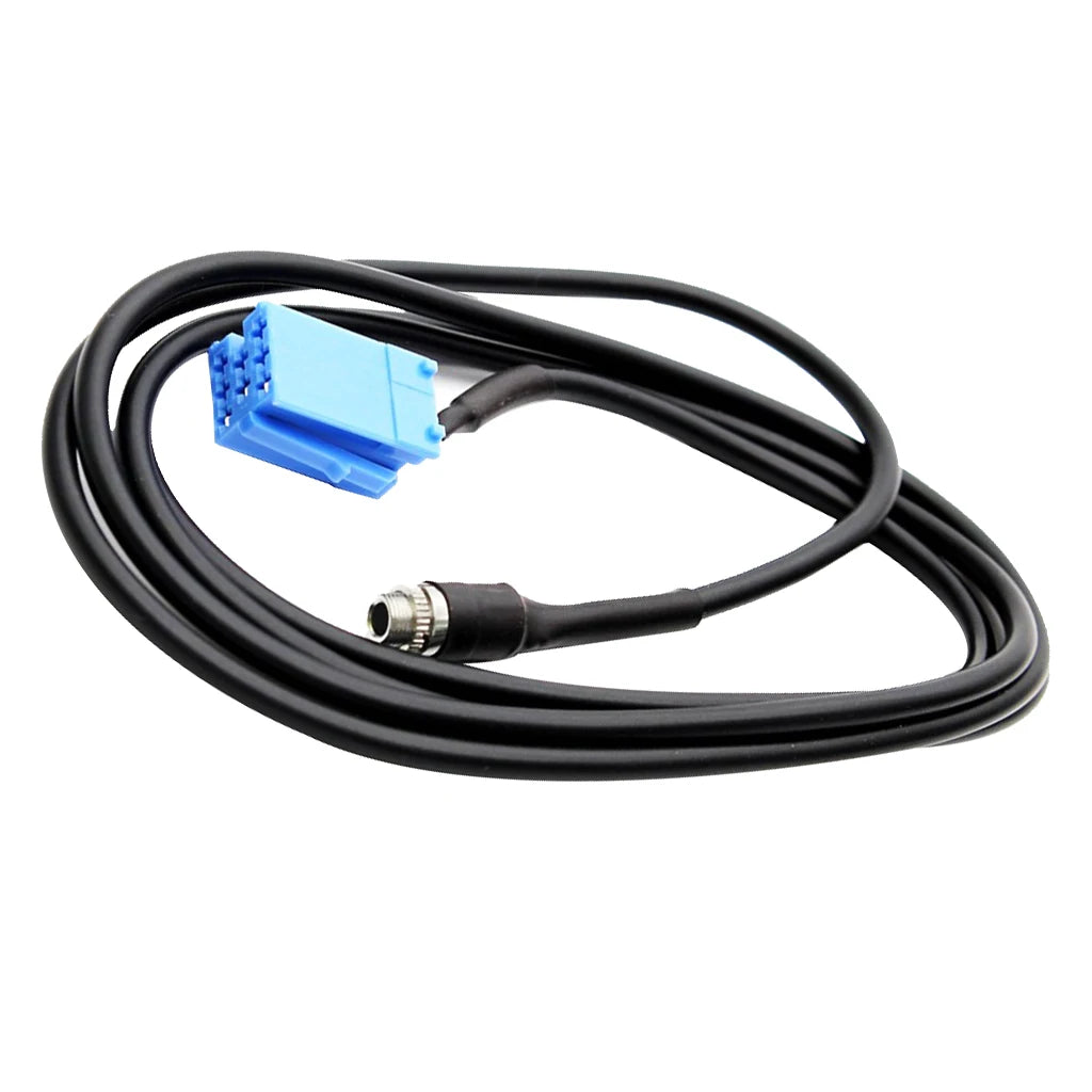 3.5 mm AUX Adapter Cable with Mini ISO 8 Pin Plug for Car Radios