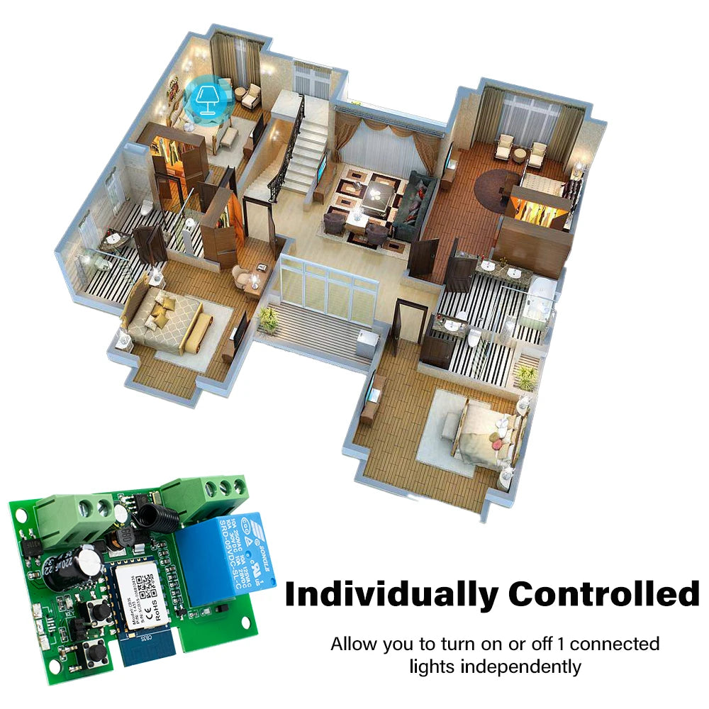 Wi-Fi-Relaismodul - Kanal- und Versorgungsoptionen