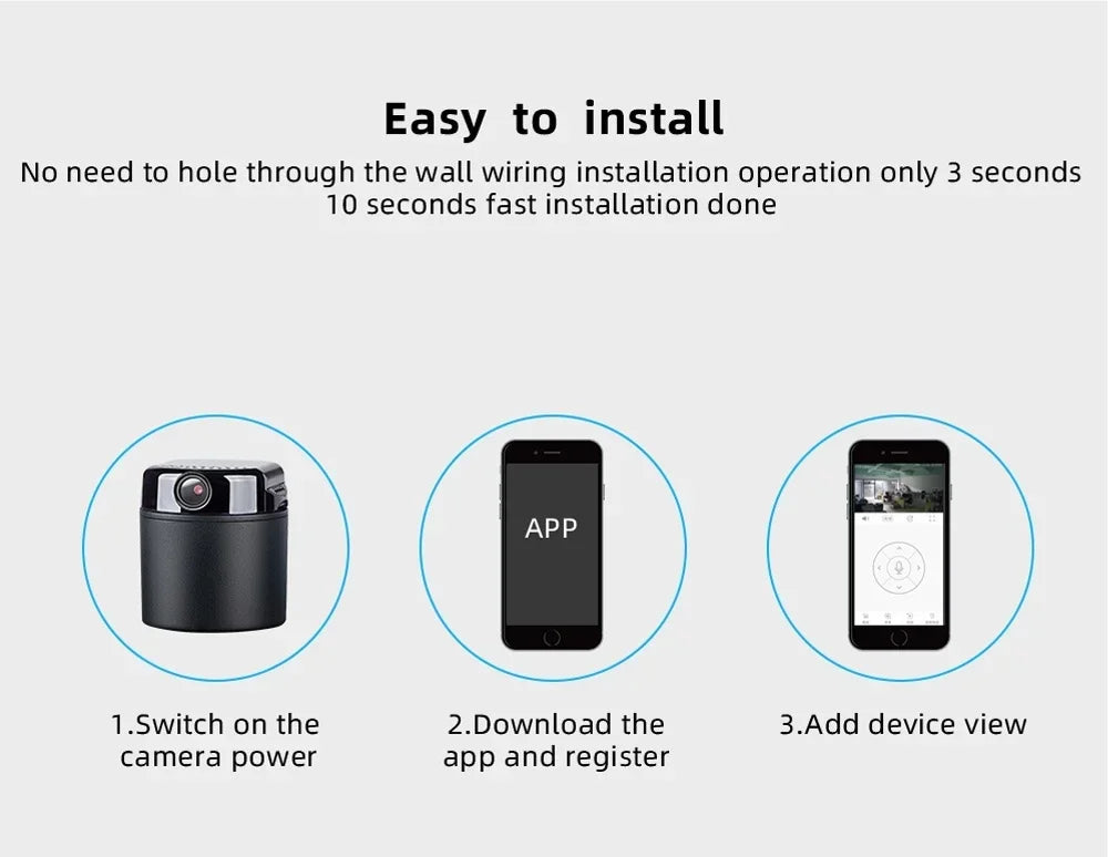 1080P Mini HD Camera Wireless WiFi Security Cam with Night Vision