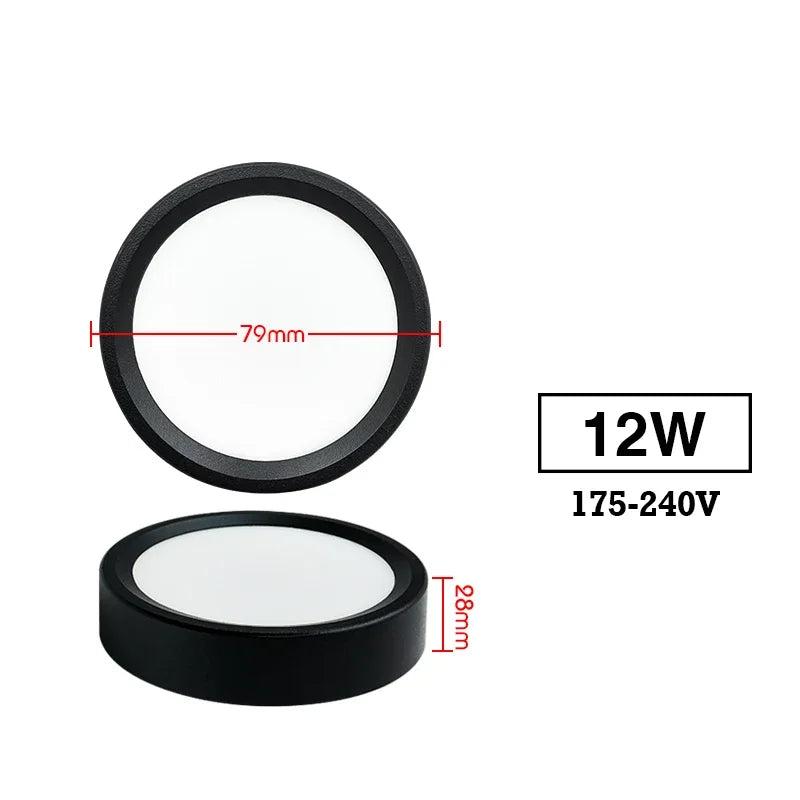 Surface-Mounted LED Ceiling Light, 9W-18W Options
