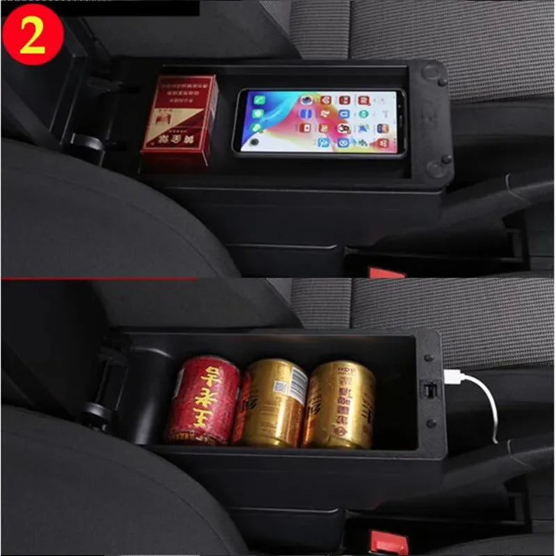 Universal Car Armrest Box with Storage