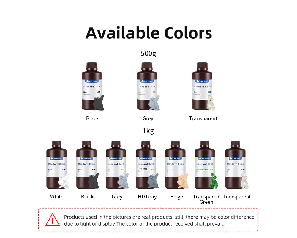 ANYCUBIC 405nm UV Resin for High-Precision 3D Printing