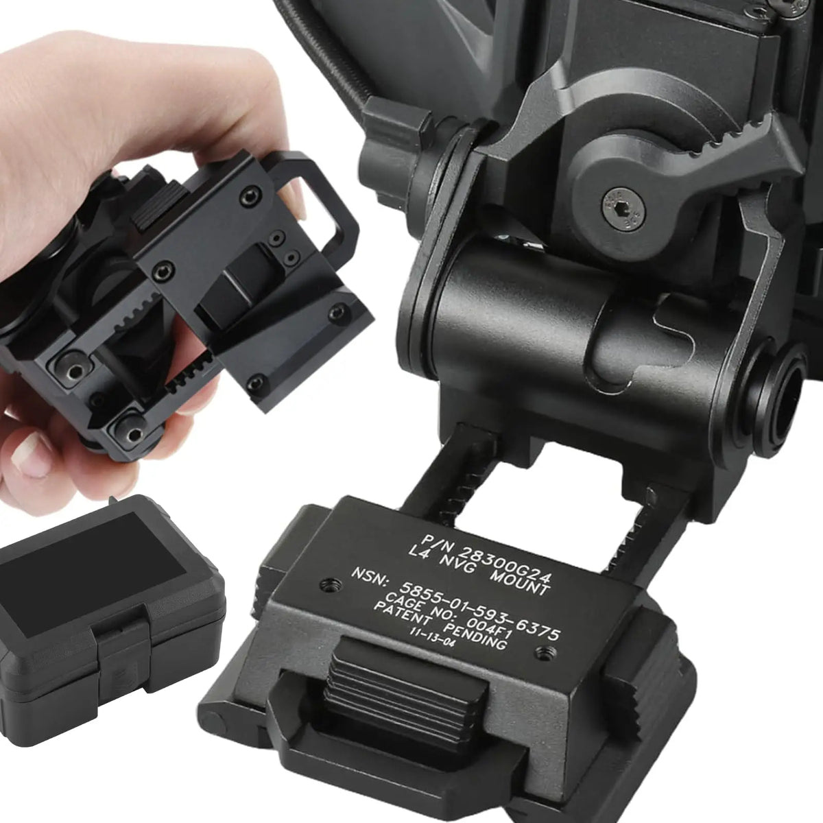 BOOIU Metal/Nylon L4G24 NVG Helmet Mount Holder for PVS15/18 GPNVG18 Goggle Night Vision Stent Outdoor Tactical Helmet Bracket