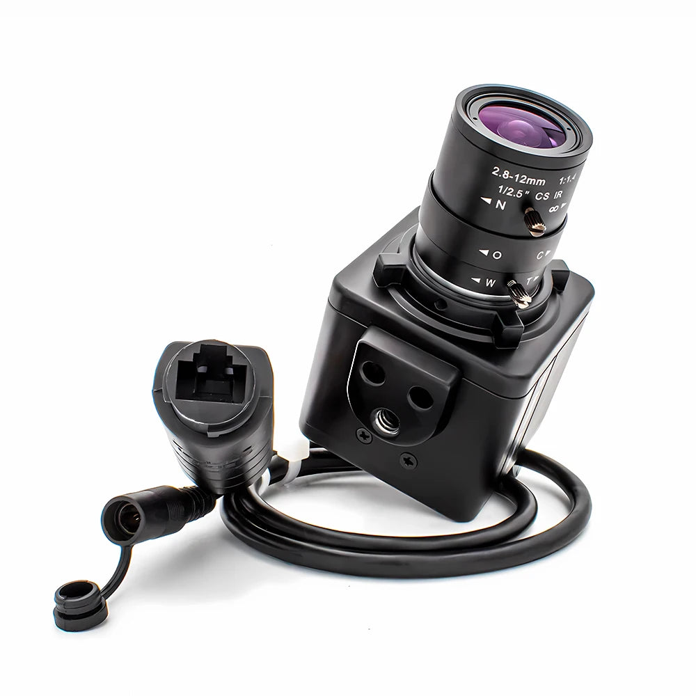 4K POE ipari IP kamera 8MP mini fém CCTV zoom objektívvel