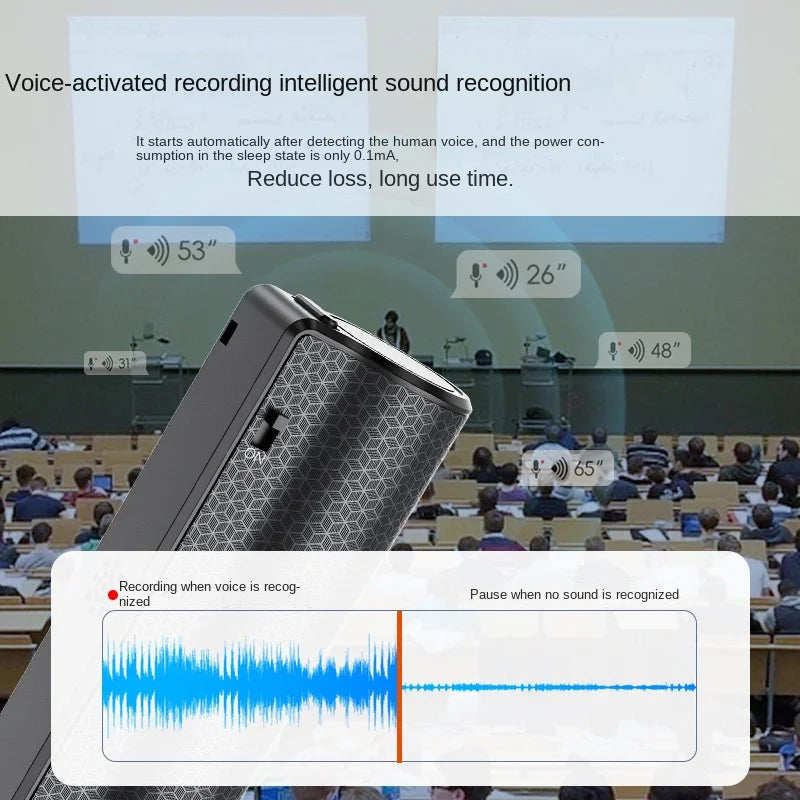 Voice Activated USB Recorder with 350H Recording & Magnetic Mount