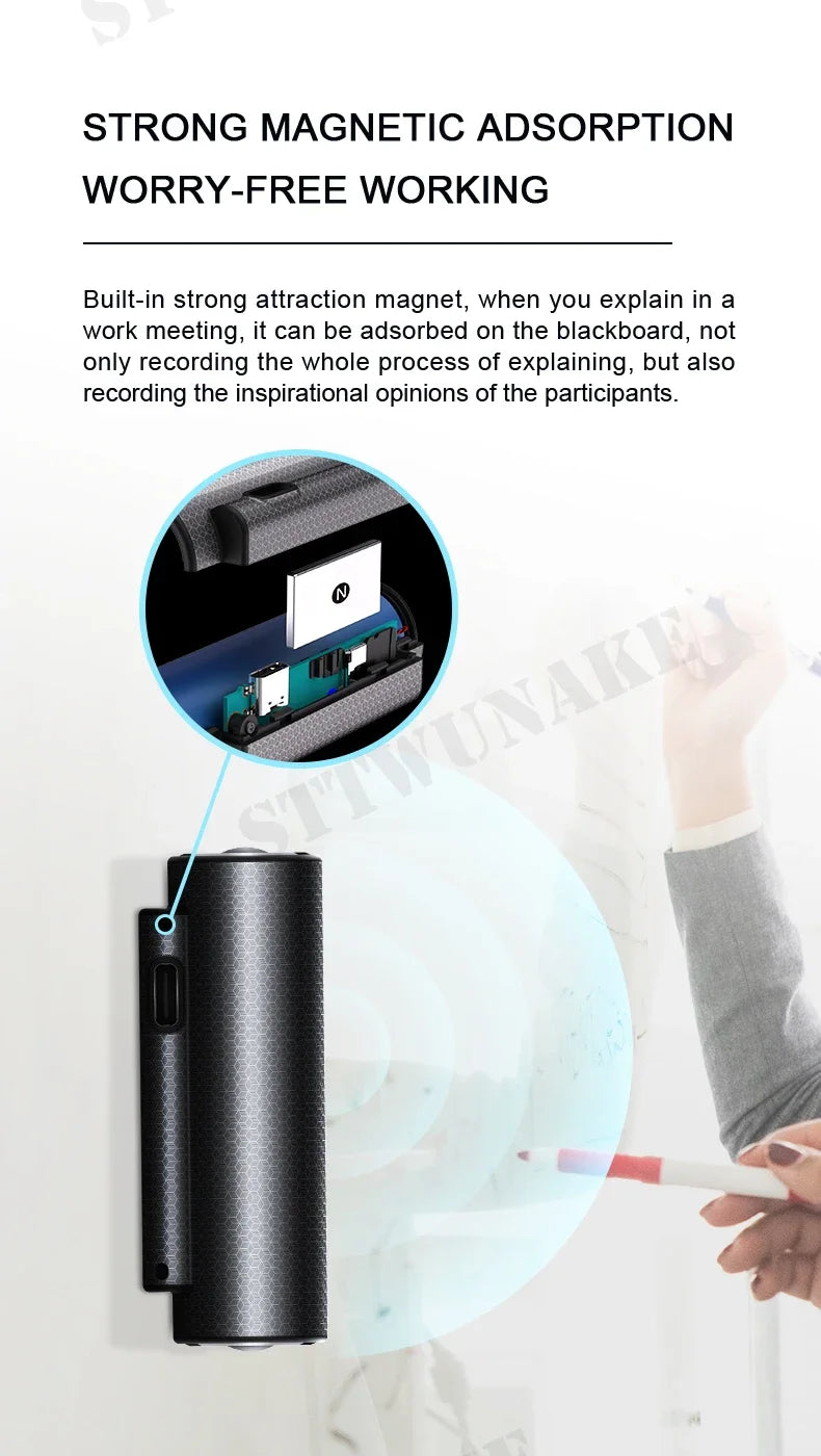 500 Hours Time Mini Voice Activated Recorder Built-in Magnet Small Digital Audio Recording Device Sound Dictaphone STTWUNAKE 
