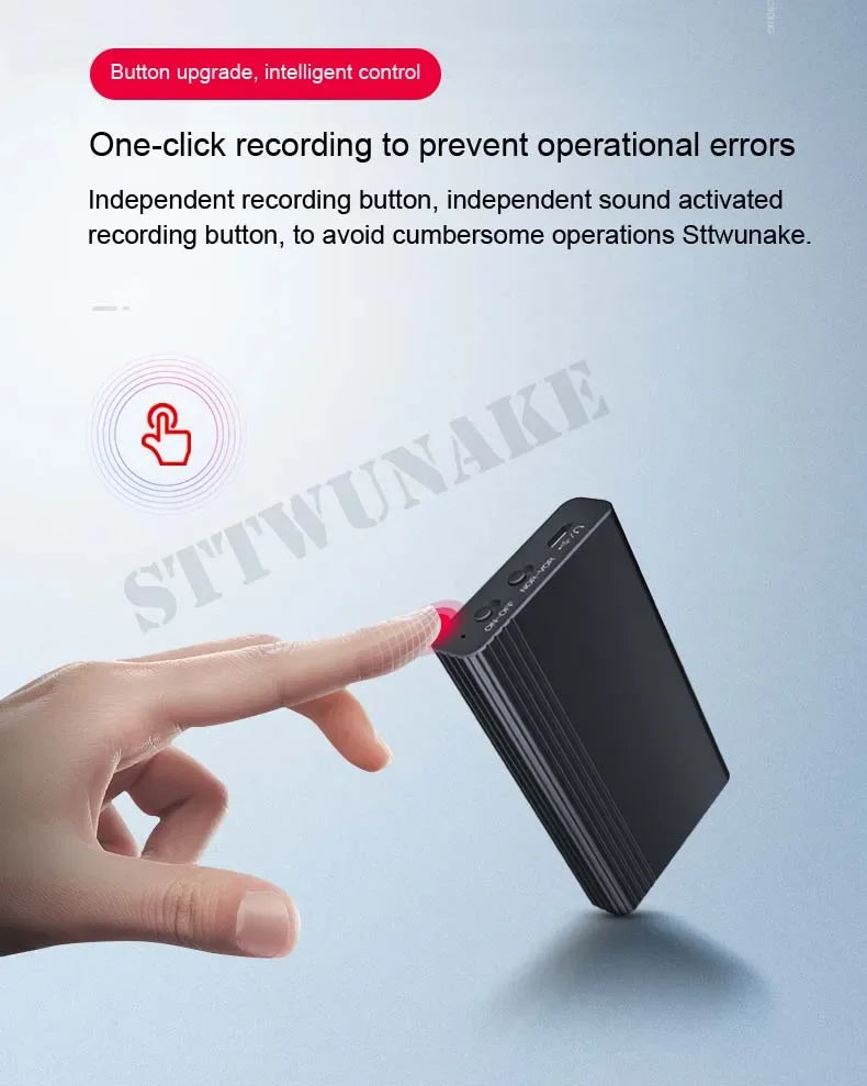 Voice Activated Recorder 500 Hours Time Mini  Built-in Magnet Small Digital Audio Recording Device Sound Dictaphone STTWUNAKE 