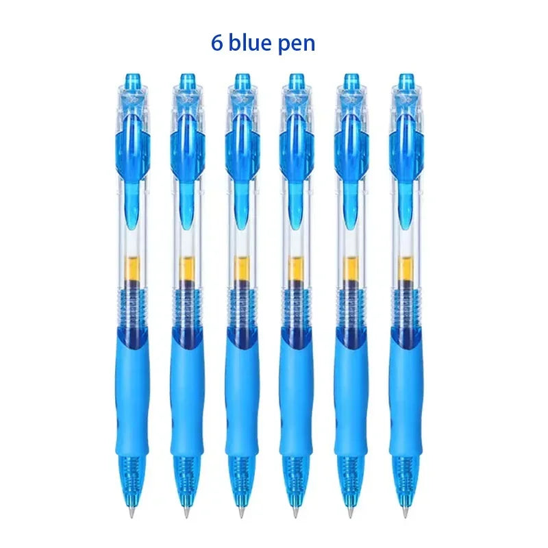 13/30pcs Retractable Gel Pens Set Black/Red/Blue Ink Ballpoint for Writing Refills Office Accessories School Supplies Stationery 
