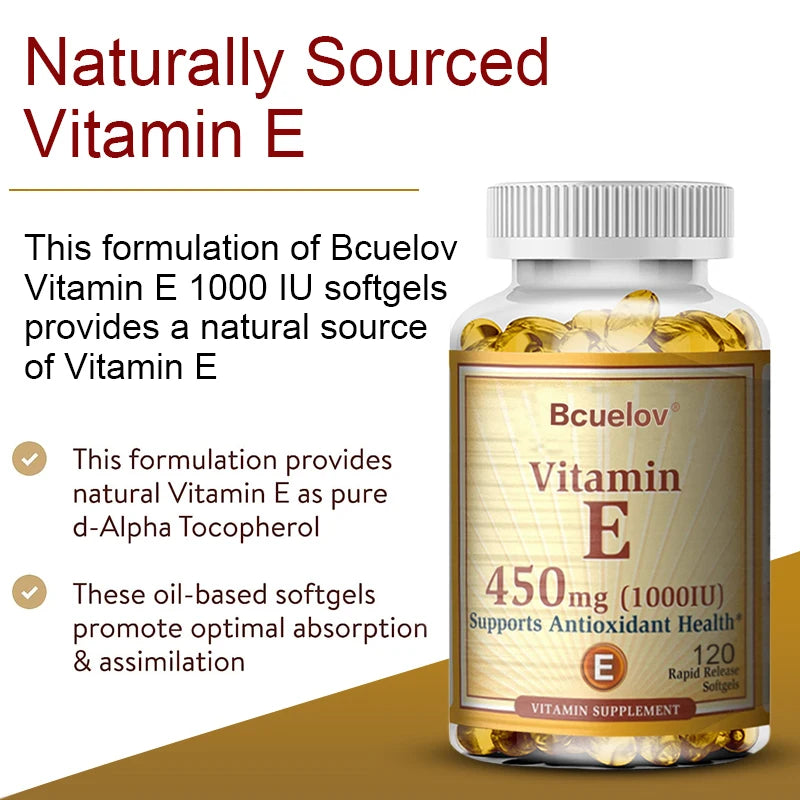 Cápsulas de suplementos de vitamina E