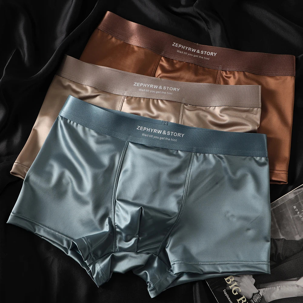 Men's Ice Silk Boxer Shorts, 3-Pack, Sizes L to XXXL