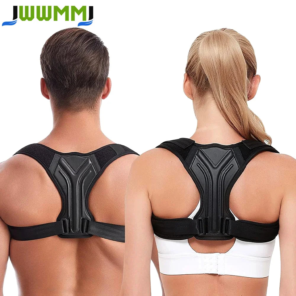 Adjustable Posture Reminder Brace, Black or Grey, XS–XL