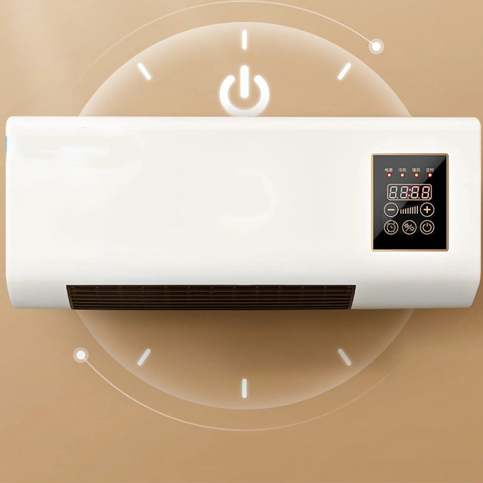 2-in-1 Wall Mounted Air Heater 1800W with Remote Control