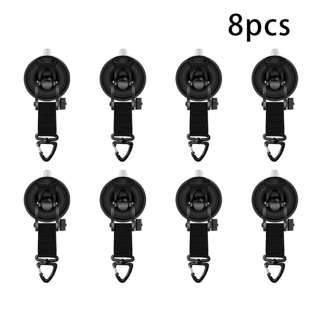 Car Tent Suction Cup Buckle Side Awning Anchors Outdoor Camping Tent Suckers Anchor Securing Hook for RV Van Camping Accessory