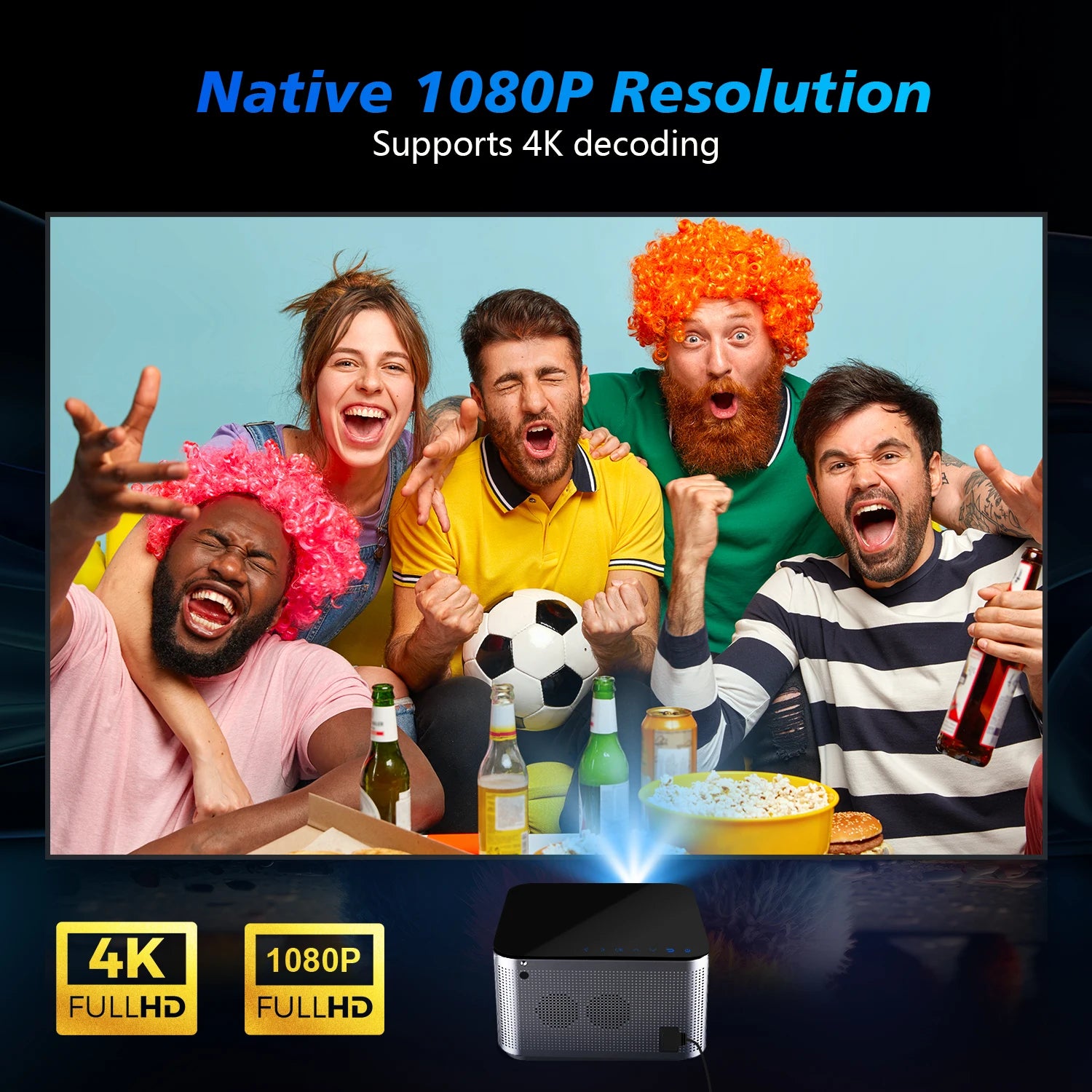 Magcubic HY350 Pro 580ANSI Projektor 4K z automatycznym ustawianiem ostrości i systemem Android