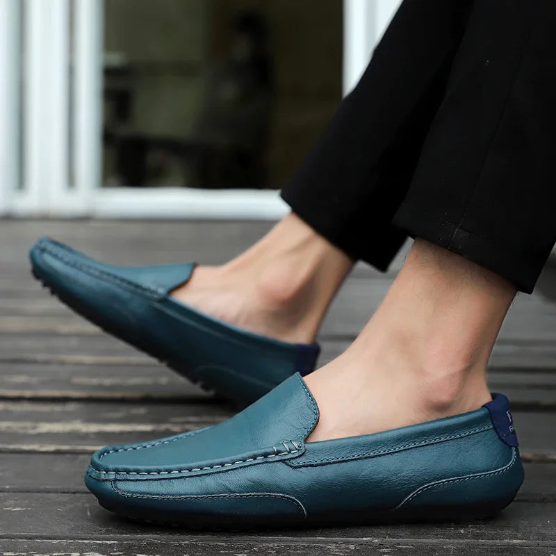 Genuine Leather Breathable Slip-On Loafers for Men