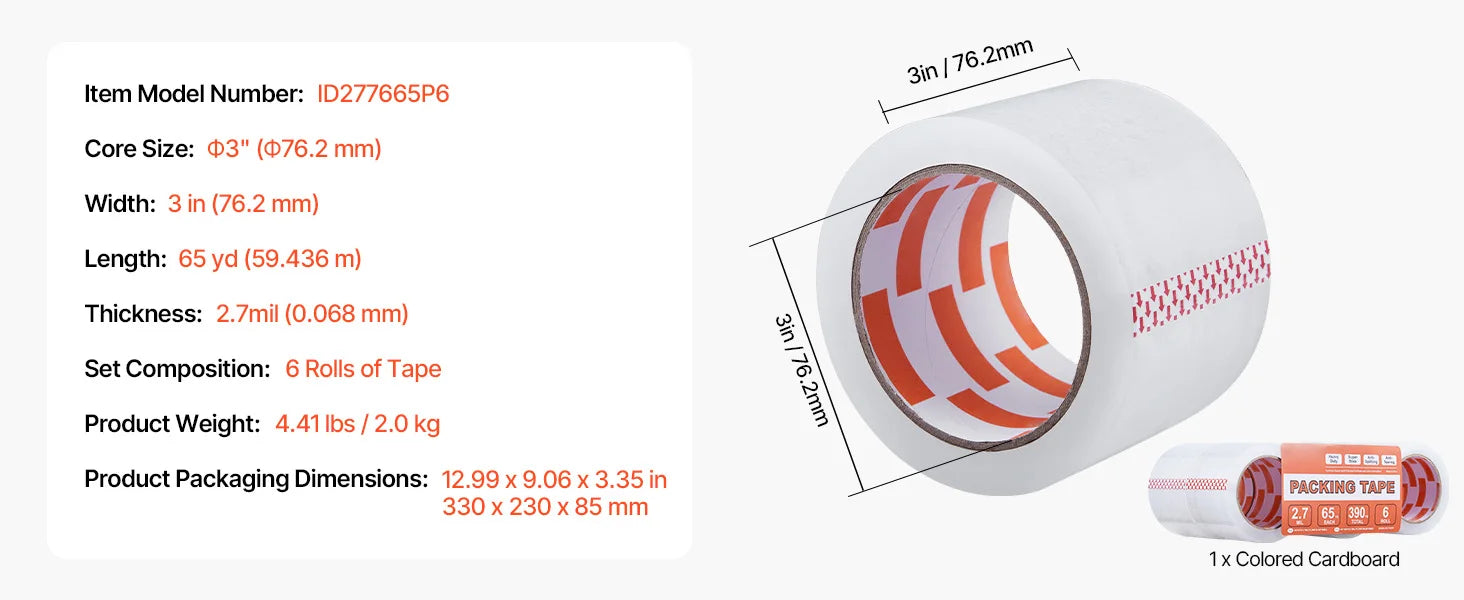 Heavy Duty Clear Packing Tape 6 or 24 Rolls 70m Strong Adhesive