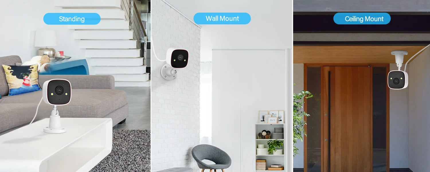3MP WiFi Beveiligingscamera 1296P Buiten Binnen Waterdicht IP66
