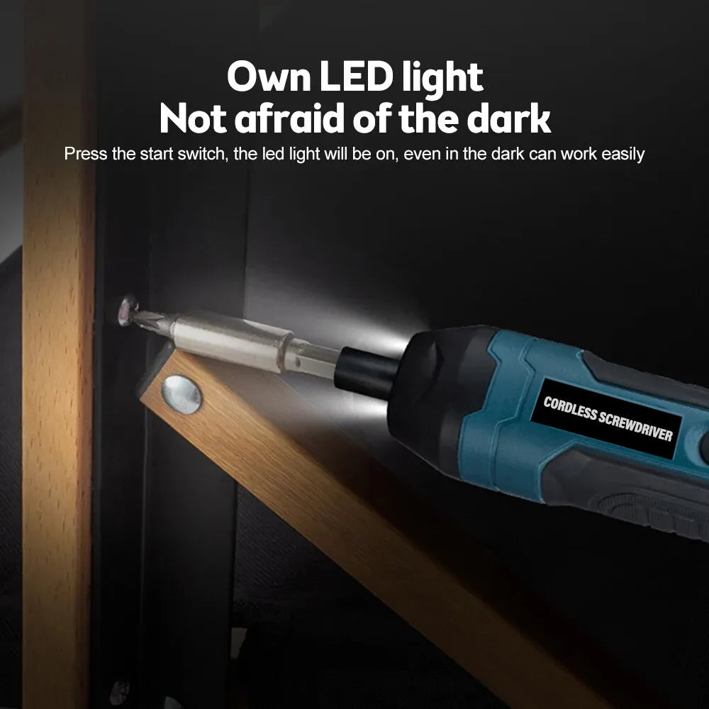 Mini Electric Screwdriver Set USB Rechargeable 1300mah Adjustment Power Dril Multi-function Disassembly Torque Repair Tools Kit 