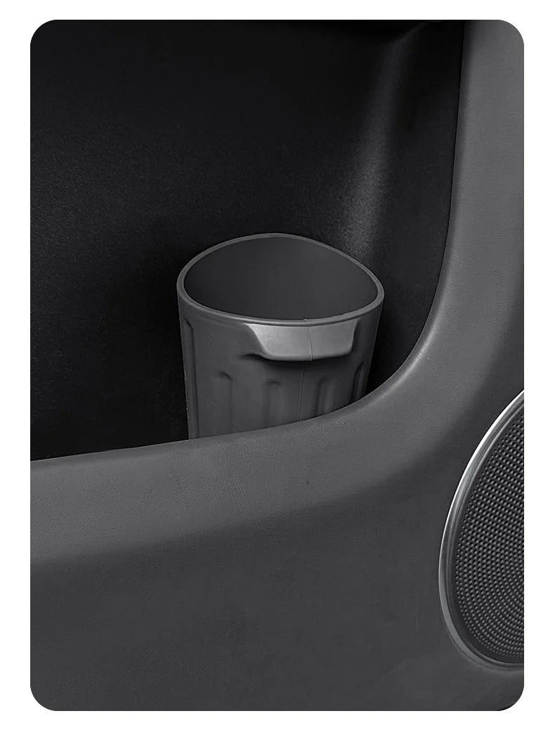 SEAMETAL Car Trash Can Food-Grade Silicone Anti-Slip Trash Bin Twist-Resistant Washable Oil-Repellent Leak-Proof Cup Holder