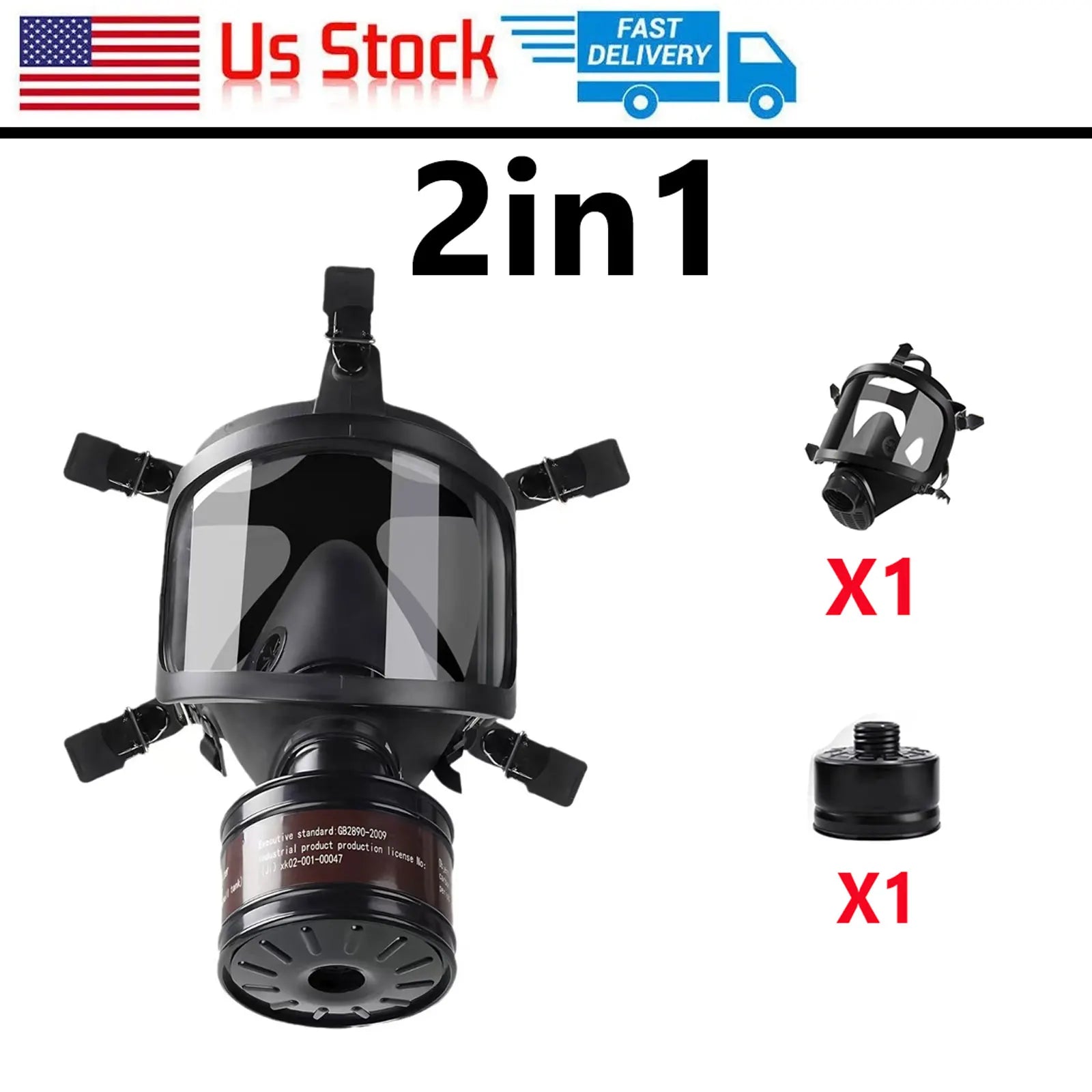 MF14 Full Face Respirator with Activated Carbon Filter