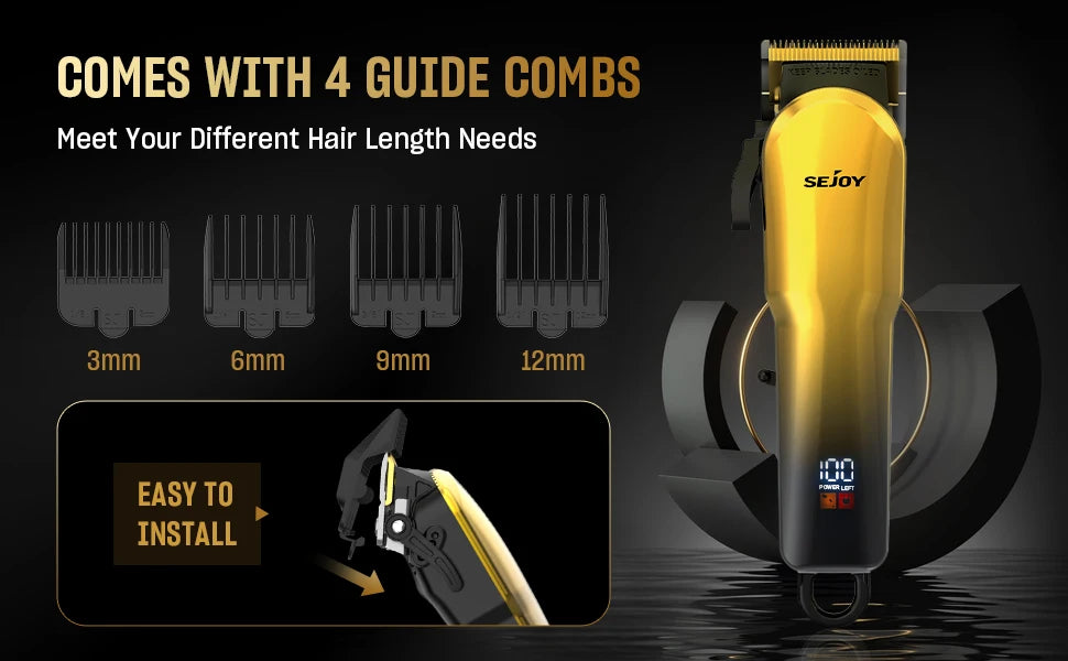 Hair Clippers for Men – Cordless Professional Grooming Kit