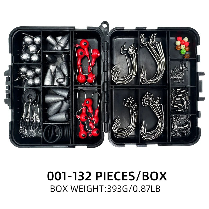 Set di accessori da pesca Texas Rig ShareShark — 132/133 pezzi